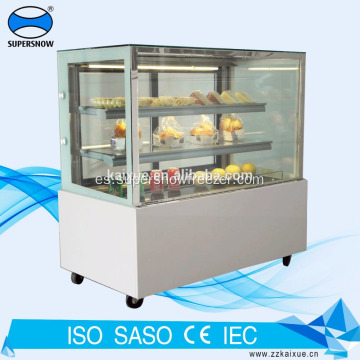 Refrigerador de exhibición de pasteles de 6 pies con iluminación LED